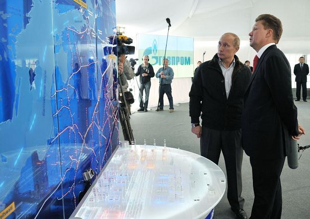 Prezydent Rosji Władimir Putin (L) i Alexei Miller, dyrektor generalny Gazpromu /AFP