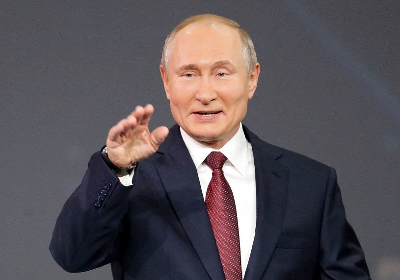Prezydent Rosji Władimir Putin na Międzynarodowym Forum Ekonomicznym w Petersburgu