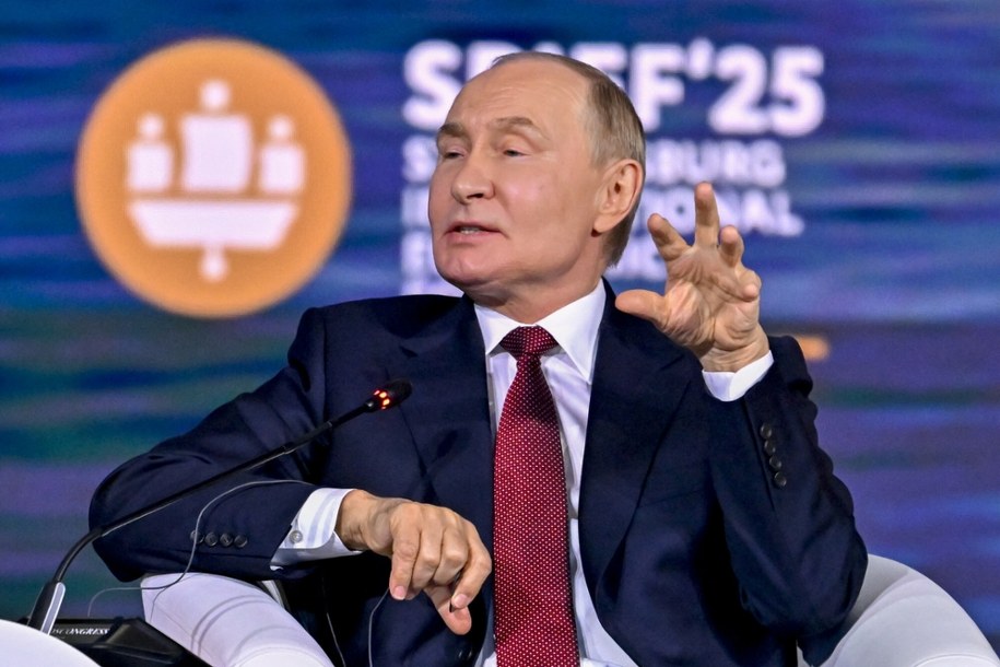 Prezydent Rosji Władimir Putin podczas Forum Ekonomicznego w Petersburgu w 2025 r. /AA/ABACA/Abaca /East News