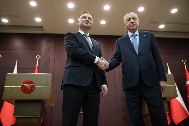 Prezydent RP Andrzej Duda i prezydent Turcji Recep Tayyip Erdogan / 	Leszek Szymański    /PAP