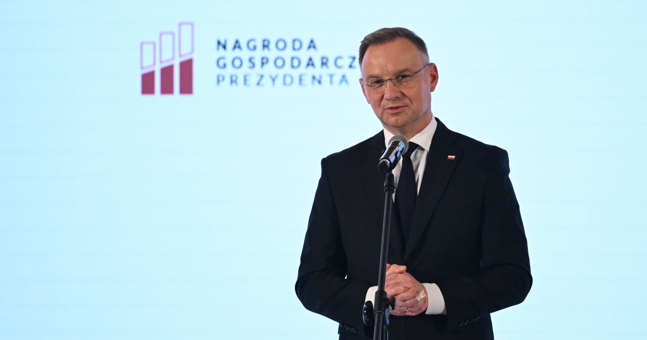 Prezydent RP Andrzej Duda na gali XXII edycji Nagrody Gospodarczej Prezydenta RP na Zamku w Łańcucie, 7 bm. (aldg) PAP/Darek Delmanowicz /PAP