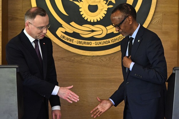 Prezydent RP Andrzej Duda oraz prezydent Rwandy Paul Kagame /Radek Pietruszka /PAP