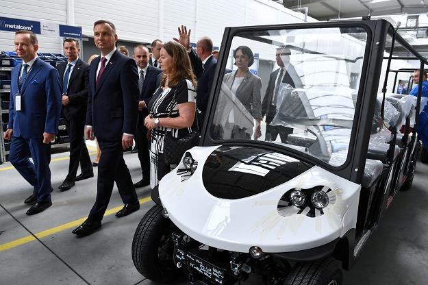 Prezydent RP Andrzej Duda zwiedza fabrykę pojazdów elektrycznych Melex /PAP