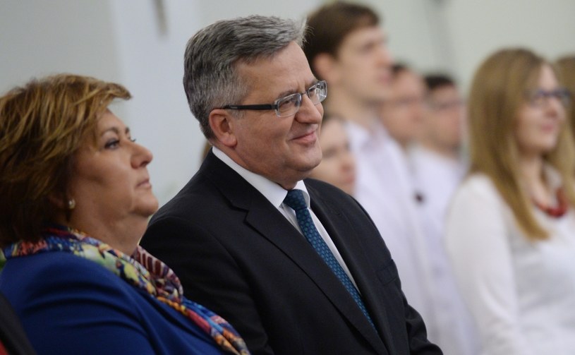 Prezydent RP Bronisław Komorowski z małżonką Anną /Jacek Turczyk /PAP