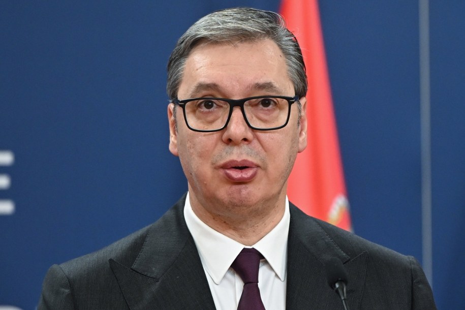 Prezydent Serbii Aleksandar Vuczić /Radek Pietruszka /PAP
