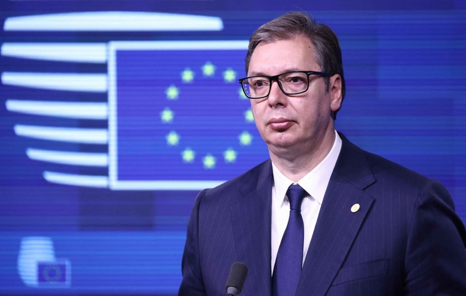 Prezydent Serbii Aleksandar Vuczić /KENZO TRIBOUILLARD/AFP /East News