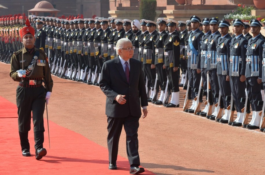Prezydent Singapuru Tony Tan Keng Yam /Indian President House   /PAP/EPA