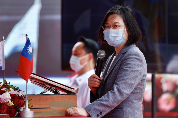 Prezydent Tajwanu Tsai Ing-wen /RITCHIE B. TONGO /PAP/EPA