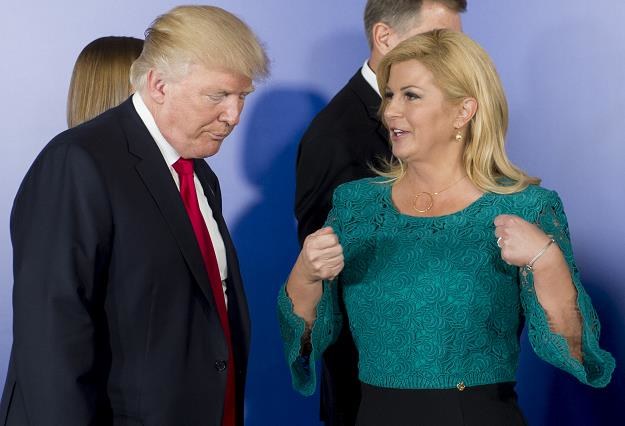 Prezydent Trump i prezydent Chorwacji Kolinda Grabar-Kitarović /AFP