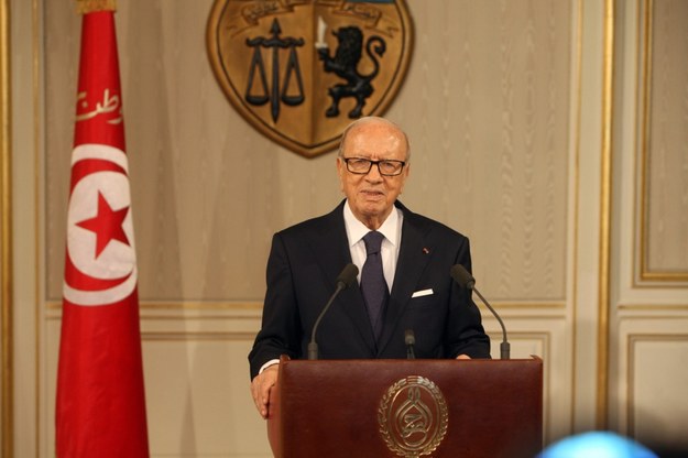Prezydent Tunezji Bedżi Kaid Essebsi /TUNISIAN PRESIDENCY PRESS SERVICE /PAP