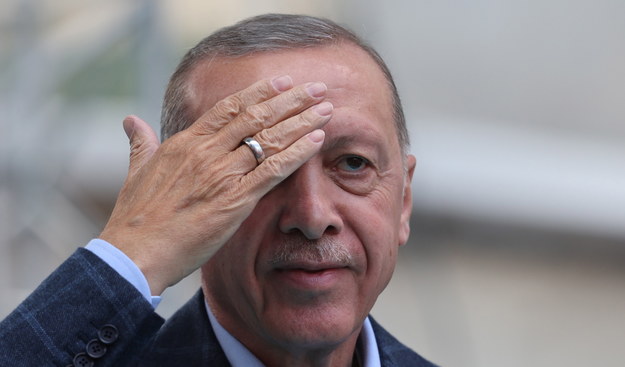 Prezydent Turcji Recep Tayyip Erdogan /	TOLGA BOZOGLU /PAP/EPA