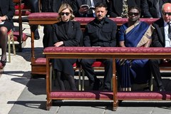 Prezydent Ukrainy Wołodymyr Zełenski na pogrzebie papieża Franciszka 