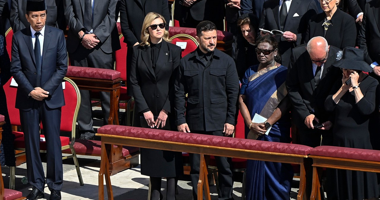 Prezydent Ukrainy Wołodymyr Zełenski na pogrzebie papieża Franciszka 