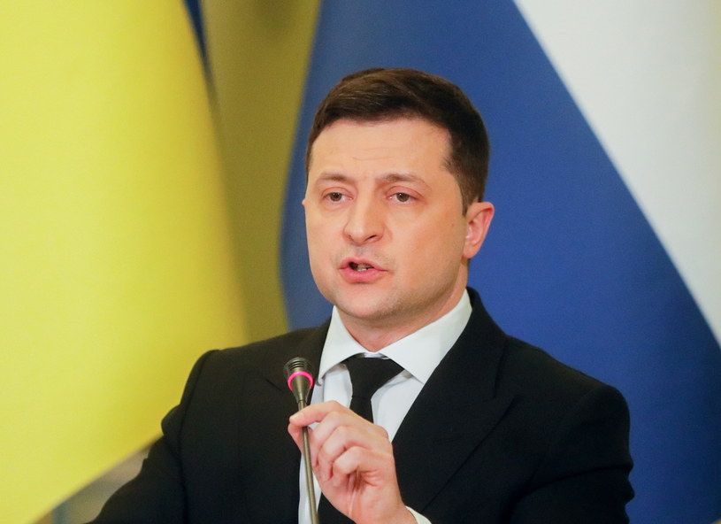 Prezydent Ukrainy Wołodymyr Zełeński /EPA/SERGEY DOLZHENKO /PAP