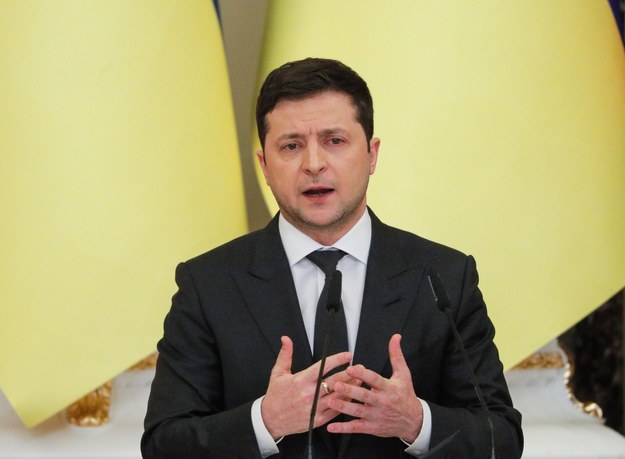 Prezydent Ukrainy Wołodymyr Zełenski /SERGEY DOLZHENKO /PAP/EPA