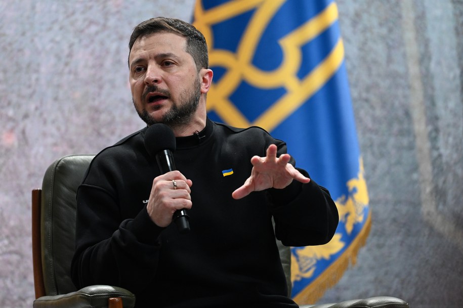 Prezydent Ukrainy Wołodymyr Zełenski /Viacheslav Ratynskyi /PAP