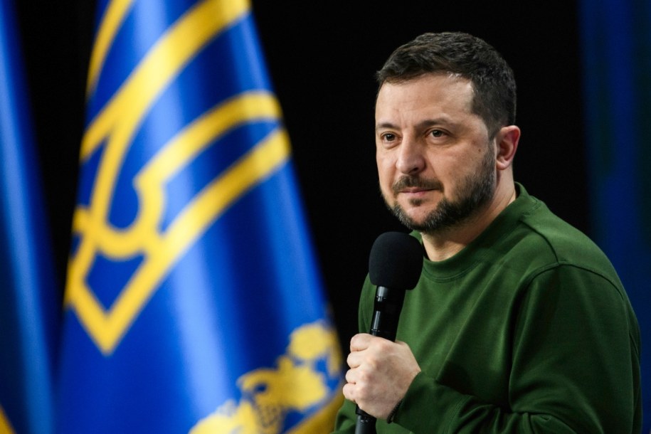 Prezydent Ukrainy Wołodymyr Zełenski /Vladyslav Musiienko /PAP