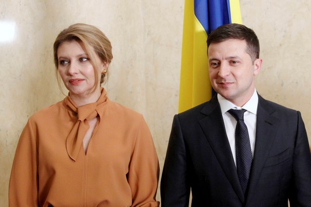 Prezydent Ukrainy wraz z żoną /TOMS KALNINS  /PAP/EPA