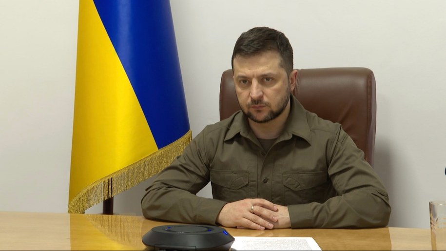 Prezydent Ukrainy wziął udział w szczycie za pomocą połączenia wideo /UKRAINIAN PRESIDENTIAL PRESS SERVICE HANDOUT HANDOUT /PAP/EPA