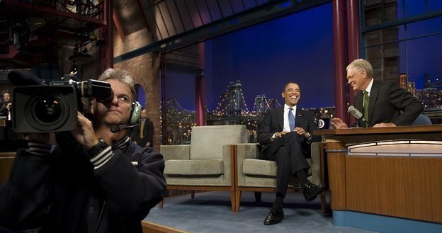 Prezydent USA Barack Obama w programie Davida Lettermana /AFP