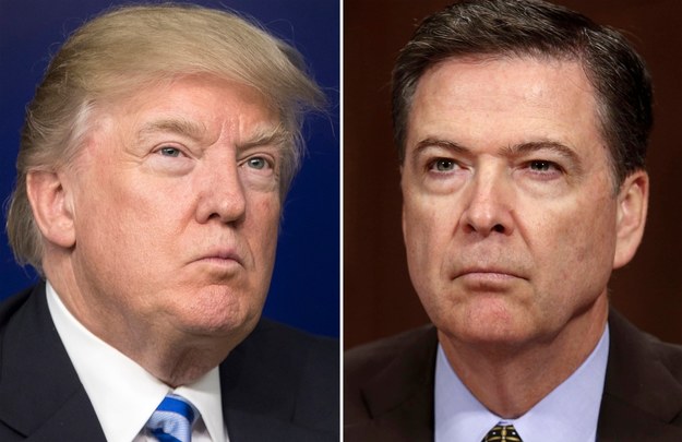 Prezydent USA Donald Trump i były dyrektor FBI James Comey /MICHAEL REYNOLDS/SHAWN THEW /PAP/EPA