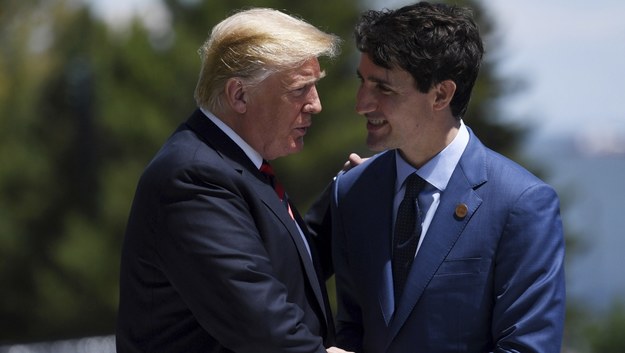 Prezydent USA Donald Trump i premier Kanady  Justin Trudeau /PAP/EPA