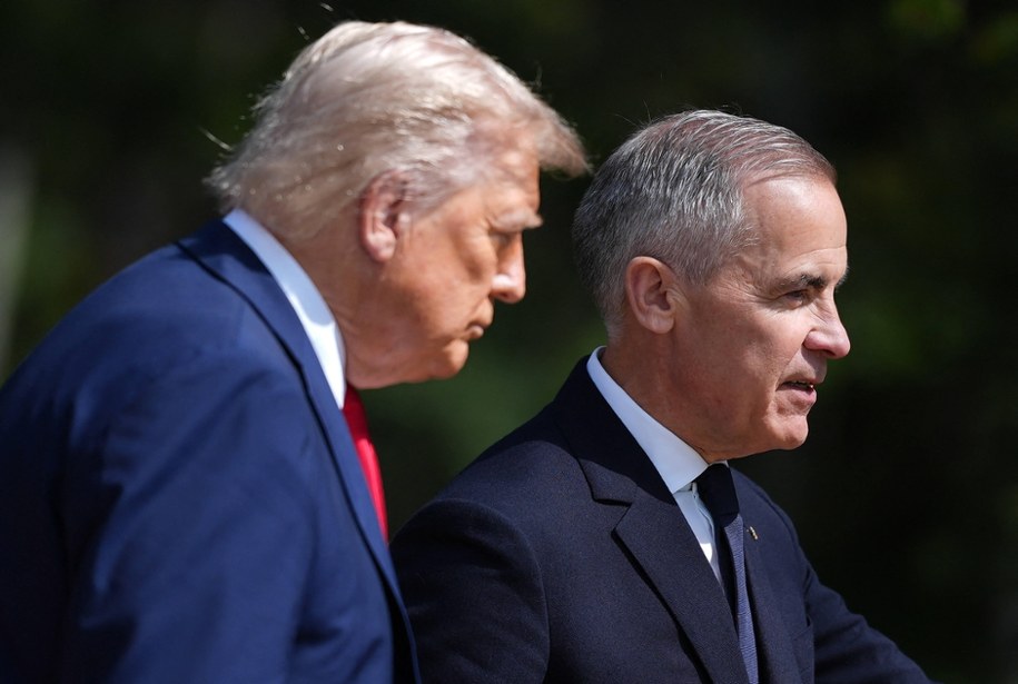 Prezydent USA Donald Trump i premier Kanady Mark Carney /Dyck Darryl/CP/ABACA /PAP/Abaca