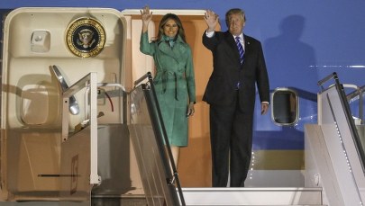 Prezydent USA Donald Trump już w Polsce. Pierwsze spotkanie rano