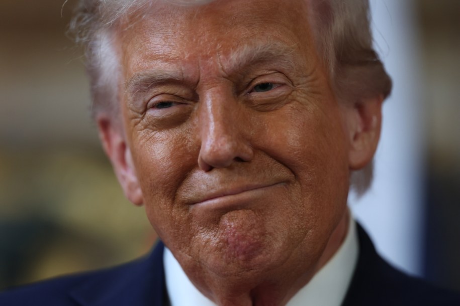 Prezydent USA Donald Trump podczas wizyty w Wielkiej Brytanii /NEIL HALL /PAP/EPA