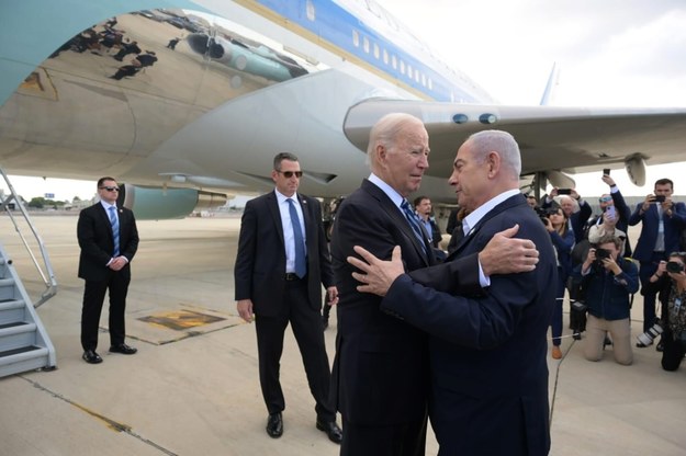 Prezydent USA Joe Biden i premier Izraela Benjamin Netanjahu. /Avi Ohion HANDOUT /PAP/EPA