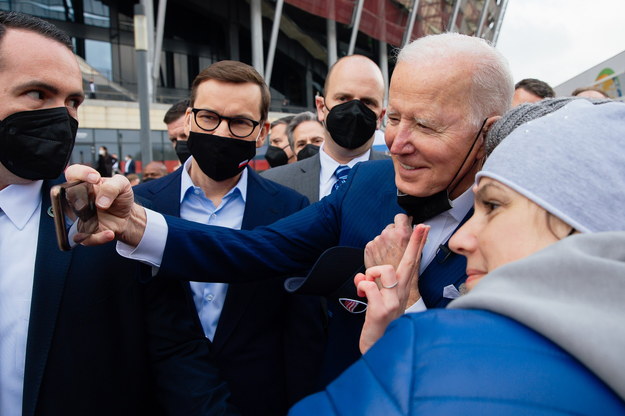 Prezydent USA Joe Biden  i premier Polski Mateusz Morawiecki. /Krystian Maj/KPRM /PAP