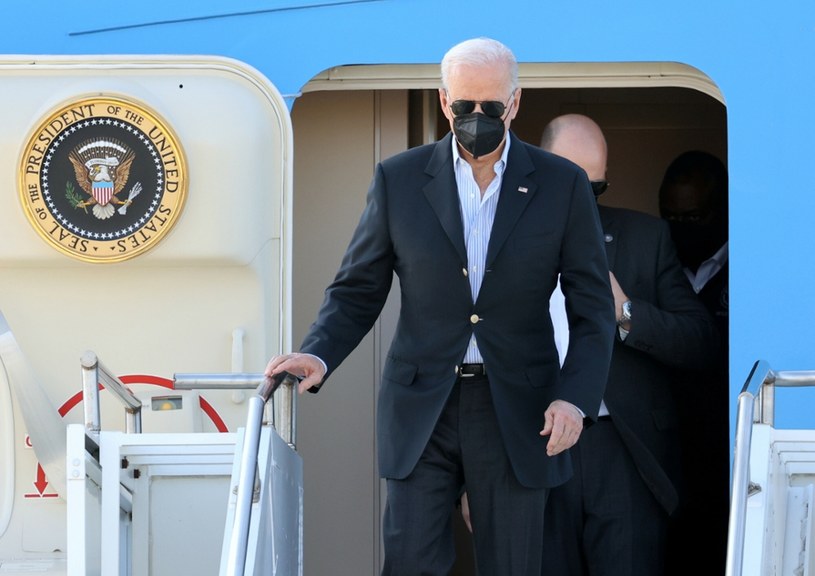 Prezydent USA Joe Biden po przybyciu do Polski /Piotr Molecki /East News