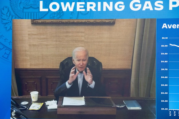 Prezydent USA, Joe Biden podczas jednego z wirtualnych spotkań /PAP