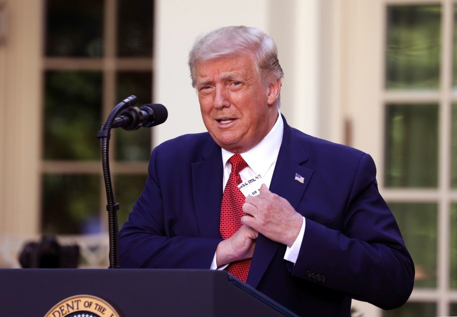 Prezydent USA podczas konferencji /TASOS KATOPODIS / POOL /PAP/EPA