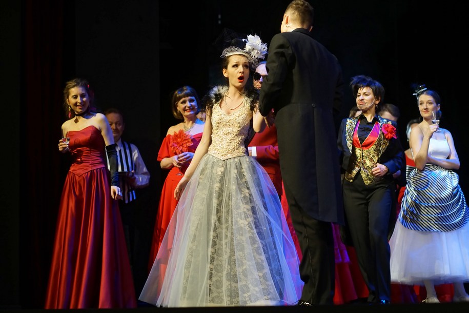 Próba dla mediów przed premierą operetki „Zemsta Nietoperza” w Teatrze Muzycznym w Lublinie /Karol Zienkiewicz /PAP