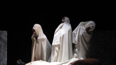 Próba przed premierą spektaklu "Artaud - Sobowtór i jego teatr"