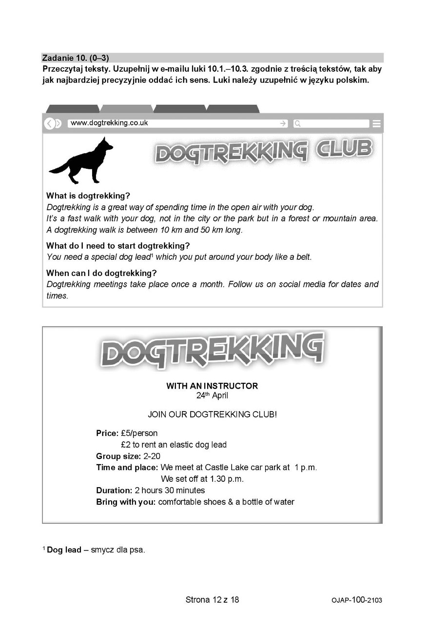 Próbny egzamin ósmoklasisty 2021. Język angielski /CKE /