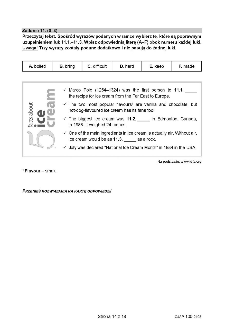 Próbny egzamin ósmoklasisty 2021. Język angielski /CKE /