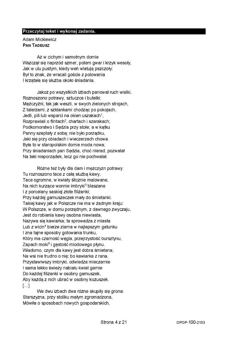 ​Próbny egzamin ósmoklasisty 2021. /