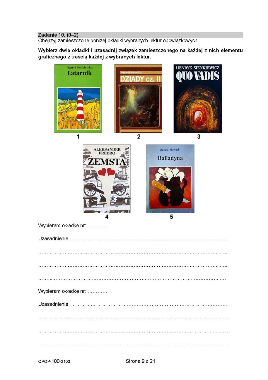 ​Próbny egzamin ósmoklasisty 2021. /