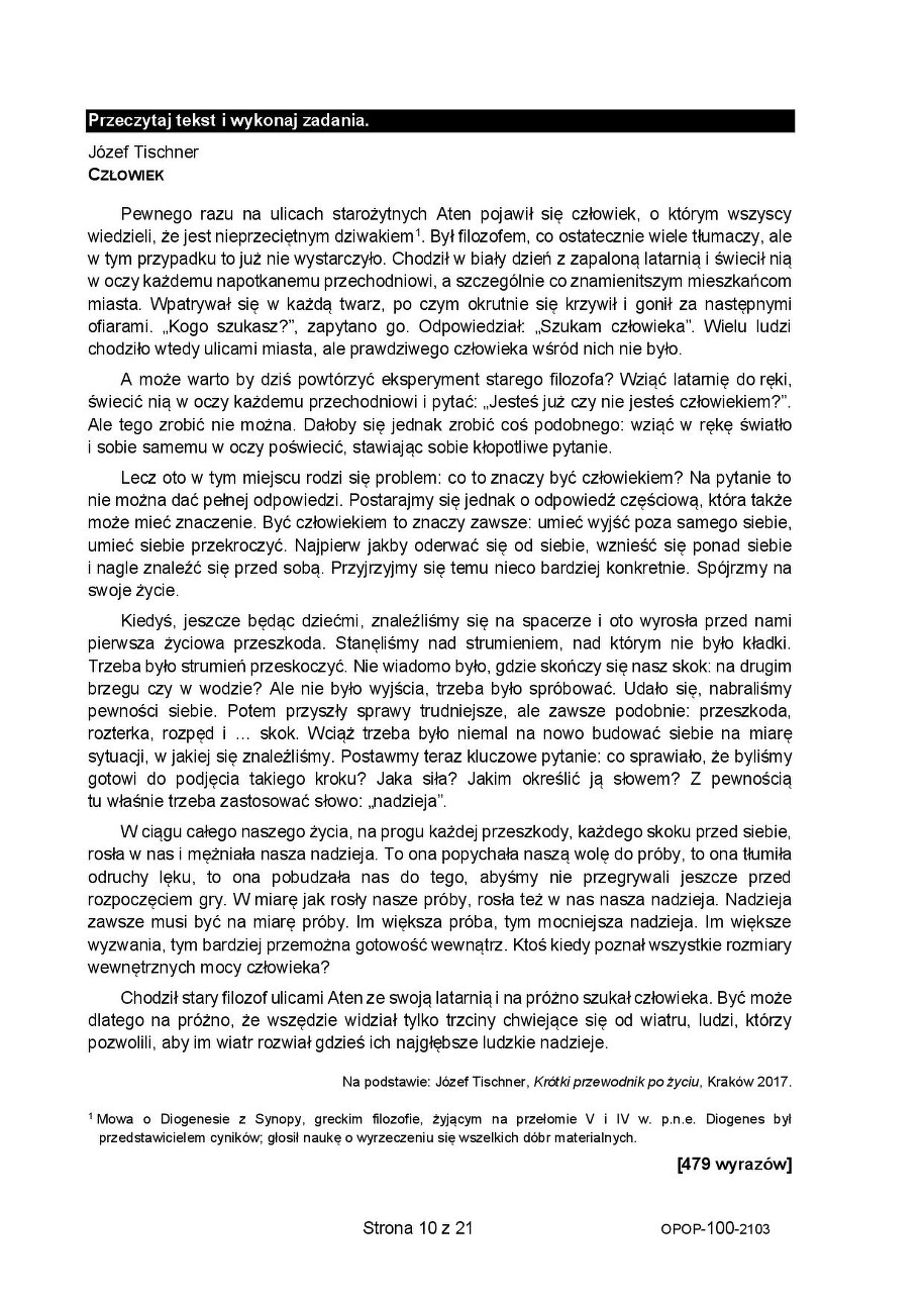 ​Próbny egzamin ósmoklasisty 2021. /