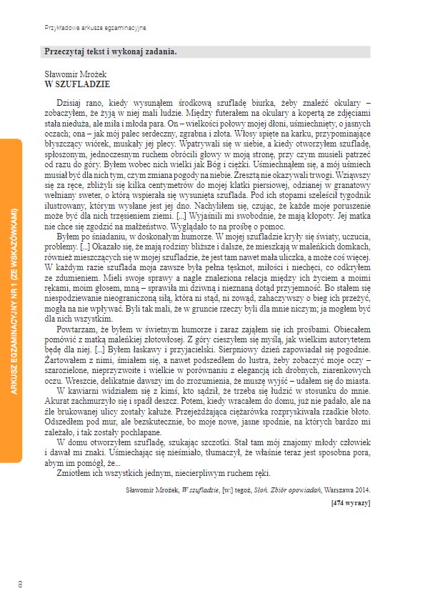 Próbny egzamin ósmoklasisty z języka polskiego /Dziennik Gazeta Prawna /RMF FM