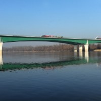 Próby obciążeniowe na moście Północnym w Warszawie 