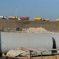 Próby obciążeniowe na moście Północnym w Warszawie