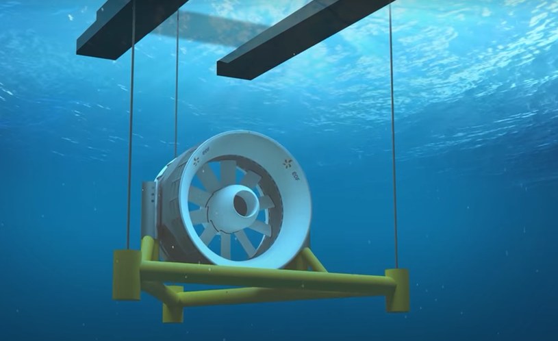 Próby wykorzystania siły morskiego prądu do napędzania podwodnej turbiny były prowadzone od wielu lat /YouTube
