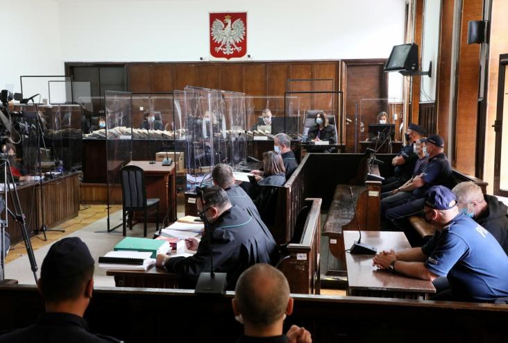 Proces ws. zabójstwa małżeństwa Jaroszewiczów, zdjęcie z sierpniowej rozprawy w 2020 r. /Jakub Kaminski/East News /East News