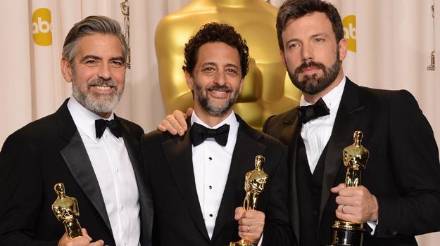 Producenci "Operacji Argo": George Clooney, Grant Heslov i Ben Affleck / fot. Jason Merritt /Getty Images/Flash Press Media