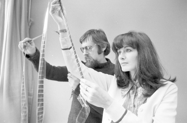 Produkcja filmu " Bolek i Lolek ". Na zdjęciu z 1980 r. Regina Zawiła i Wiesław Zięba /Andrzej Baturo /PAP