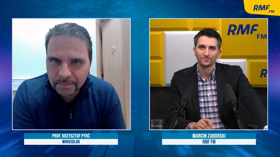 Prof. Krzysztof Pyrć był gościem Marcina Zaborskiego /Jakub Rutka /RMF FM