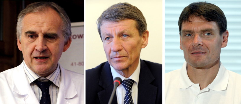 Profesor Marian Zembala,  Andrzej Czerwiński i Adam Korol /PAP